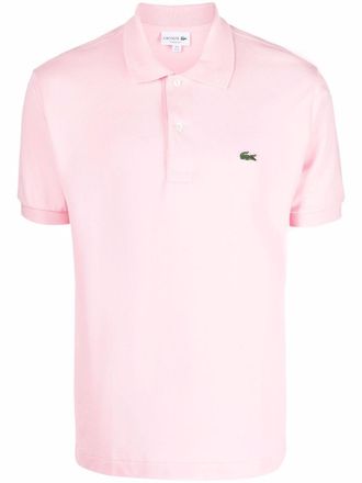 Lacoste logo-patch cotton polo shirt - Pink