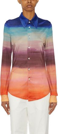 Marni Womens Camicia In Jersey Con Stampa - Coral viscose - Size EU 36 (Womens)