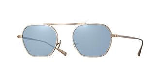 Eyevan 7285 Stripes Sun BG Mens Sunglasses Gold Size 52