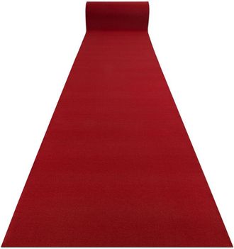 RugsX Passatoia spessa gommata rumba 1974 Nozze colore unico chiaretto, rosso 200cm red 200x210 cm