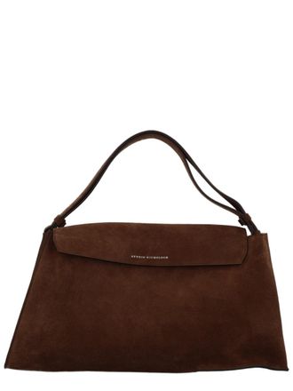 STUDIO NICHOLSON Brown Trapezoidal Calf Leather Shoulder Bag