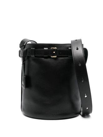 Moschino Borsa a secchiello Tie Me con cintura - Nero