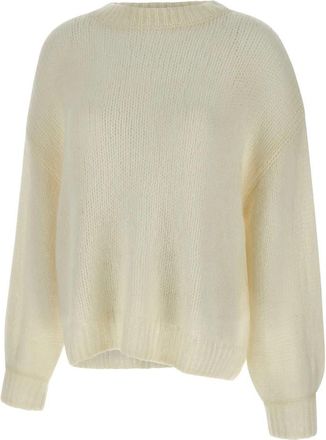 Soft Goat Fonna Loose Stitch Crewneck - Dames - Ronde hals truien - Wit - XS - Wol - Truien & Vesten