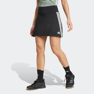 adidas Hosenrock ADIDAS PERFORMANCE TRAIN ESSENTIALS 3-STREIFEN WORKOUT SKORT, Damen, Gr. XL, schwarz-weiss (schwarz, wei&szlig;), Obermaterial: 79% Polyester, 21%