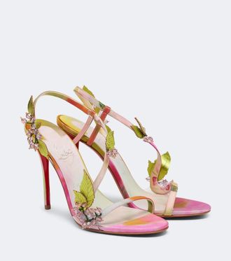 Christian Louboutin Rosa Fruit embellished satin sandals