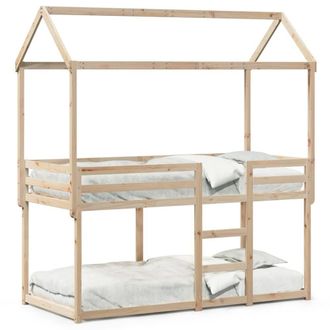 Berkfield Home Bunk Bed without Mattress 90x200 cm Solid Wood Pine in Brown