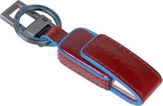 Piquadro Accessoires, unisex, Rood, ONE Size, Katoen, Sleutelhanger met 256 GB USB-stick