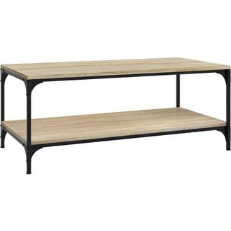 vidaXL Mesa De Centro Madera Contrachapada Roble Sonoma 80x50x40 Cm Vidaxl