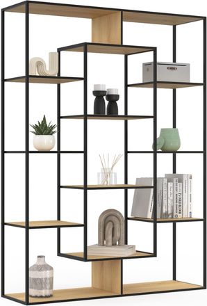 IDMarket Estanter&iacute;a Detroit Con 11 Compartimentos De Dise&ntilde;o Industrial H.143 Cm