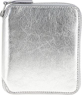 Comme Des Garçons Accessoires, Heren, Grijs, ONE Size, Leer, Zip-Around Portemonnee