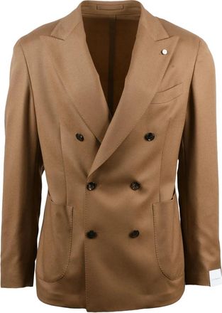 Lubiam Double-Breasted Virgin Wool Jacket with Tailored Silhouette