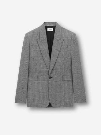 Saint Laurent Straight Wool Blazer