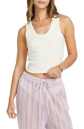 Billabong Rerun Rib Crop Tank in Whitecap at Nordstrom Rack, Size X-Large