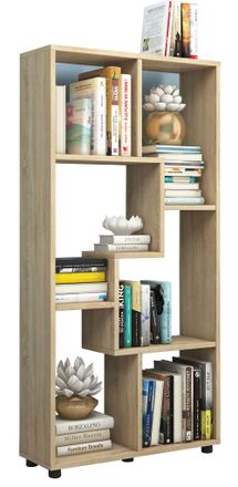ebuy24 Estante De Madera Vcm De Pie Estante De Ahorro De Espacio Dimensiones: Al. 119 X An. 60 X T. 20 Cm Estante Elegante De Pie Estante De Almacenamiento E