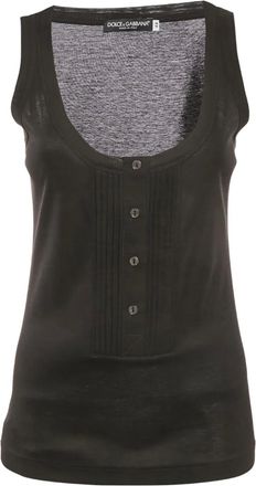 Dolce & Gabbana Canotta con bottoni - Nero