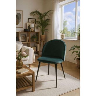 Regalos Miguel Sillas Comedor - Silla Black Vint Terciopelo - Verde