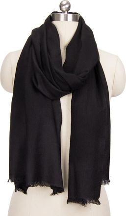 Saachi Cashmere Silk Eyelash Fringe Scarf in Black at Nordstrom Rack