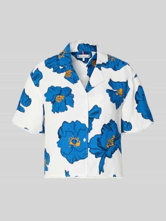 Tommy Hilfiger Boxy Fit Leinenbluse mit Viskose-Anteil in Weiss, Gr&ouml;&szlig;e XL