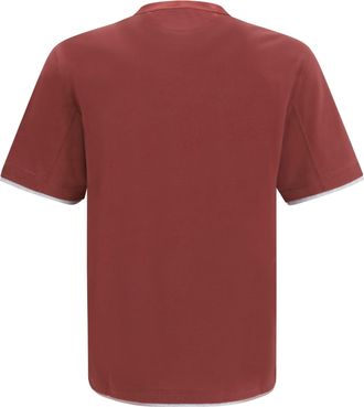 Brunello Cucinelli Mens Cotton T-Shirt Lava T-Shirts And Polos