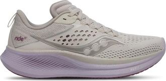 Saucony Womens Ride 17 - Running Shoes Moon/Viola Size 5.0