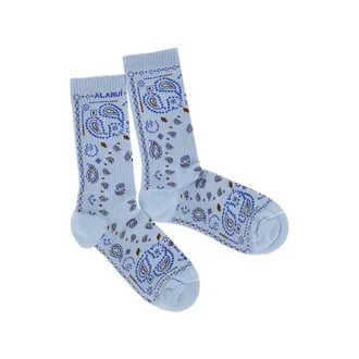Alanui Cotton-blend socks with Bandana motif Woman One Size