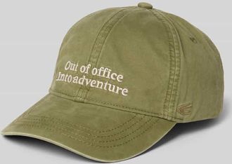 Camel Active Gr&ouml;&szlig;enverstellbare Cap mit Label-Stitching in Oliv, Gr&ouml;&szlig;e 1