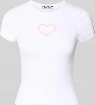 Review T-Shirt mit Rundhalsausschnitt in Weiss, Gr&ouml;&szlig;e XL