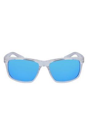Nike Cruiser 59mm Square Sunglasses in Crystal Clear/Frozen Blue at Nordstrom Rack