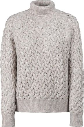 Moorer Fiames kabelgebreide coltrui - Beige