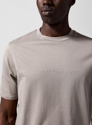 Emporio Armani Mens Embossed logoT-shirt