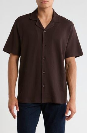 Abound Thermal Knit Camp Shirt in Brown Torte at Nordstrom Rack, Size Xx-Large