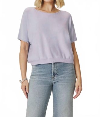Splendid Womens Scoop Neck Short Sleeve Sweater In Lavender