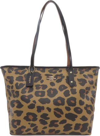 Coach Brown Pvc Tote Bag (Pre-Owned)