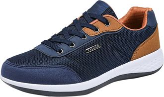 Generic Summer Fashion Mens One Foot Stirrup Sneakers Mens Mesh Cloth Comfortable Casual Shoes Mens Casual Leather Shoes 11 (Blue, 7.5)