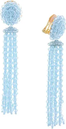Oscar De La Renta Long Tassel Earrings