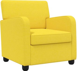 vidaXL Sill&oacute;n Amarillo Claro Tela Vidaxl