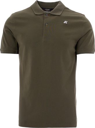 K-Way Green Solid Shirt Collar Polo