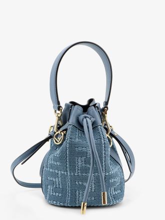 Fendi Borsa a tracolla Mon Tresor in rafia con ricami FF - FENDI - gender_Woman
