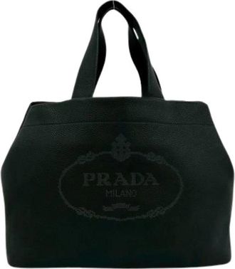 Prada Pre-owned Vintage Tote Bag - Dames - Vintage Shopper - Zwart - ONE Size - Leer - Vintage