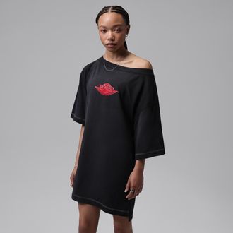 Nike Jordan Womens Jordan Flight T-Shirt Dress in Black | IM6801-010