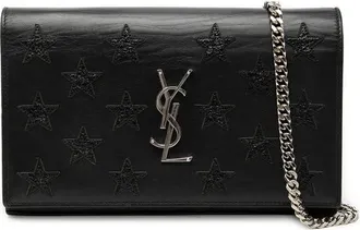 Saint Laurent Pre-owned Saint Laurent Calfskin Star Applique Classic Monogram Kate Wallet on Chain Ladies 83G9NNV1UY3DVENY