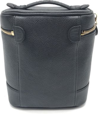 Chanel Caviar Leather Vanity Handbag In Womens Black (Pre-Owned)