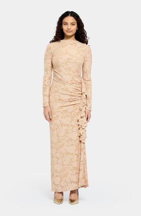 Daska Charlotte Side Frill Dress in Stone at Nordstrom, Size X-Small