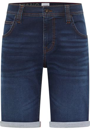Mustang Slim-fit-Jeans MUSTANG Herren Style Chicago Shorts Z, Herren, Gr. 42, blau (802 dunkelblau), Denim/Jeans, 89% Baumwolle, 9% Polyester, 2% Elasthan, un