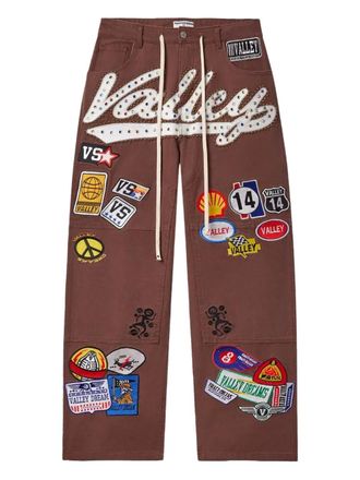 Vale Pantaloni con applicazione - Marrone