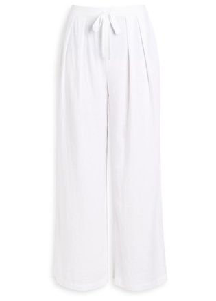 Eberjey Linen-blend Trousers - White - S (UK8-10 / S)