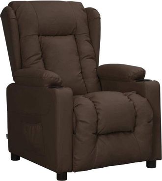 vidaXL Sill&oacute;n Reclinable De Cuero Sint&eacute;tico Marr&oacute;n Vidaxl