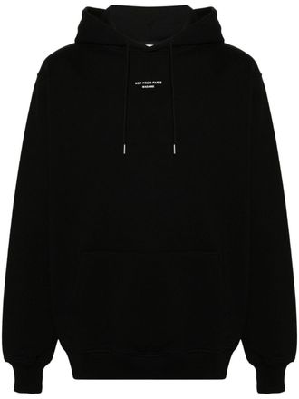 Drôle de Monsieur Felpa La Hoodie Slogan con cappuccio - Nero