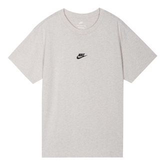 Nike Mens Nike Solid Color Embroidered Small Label Round Neck Casual Loose Short Sleeve Light Bone T-Shirt DN5241-072