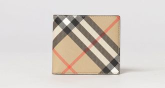 Burberry Portafoglio in cotone spalmato stampa Vintage check